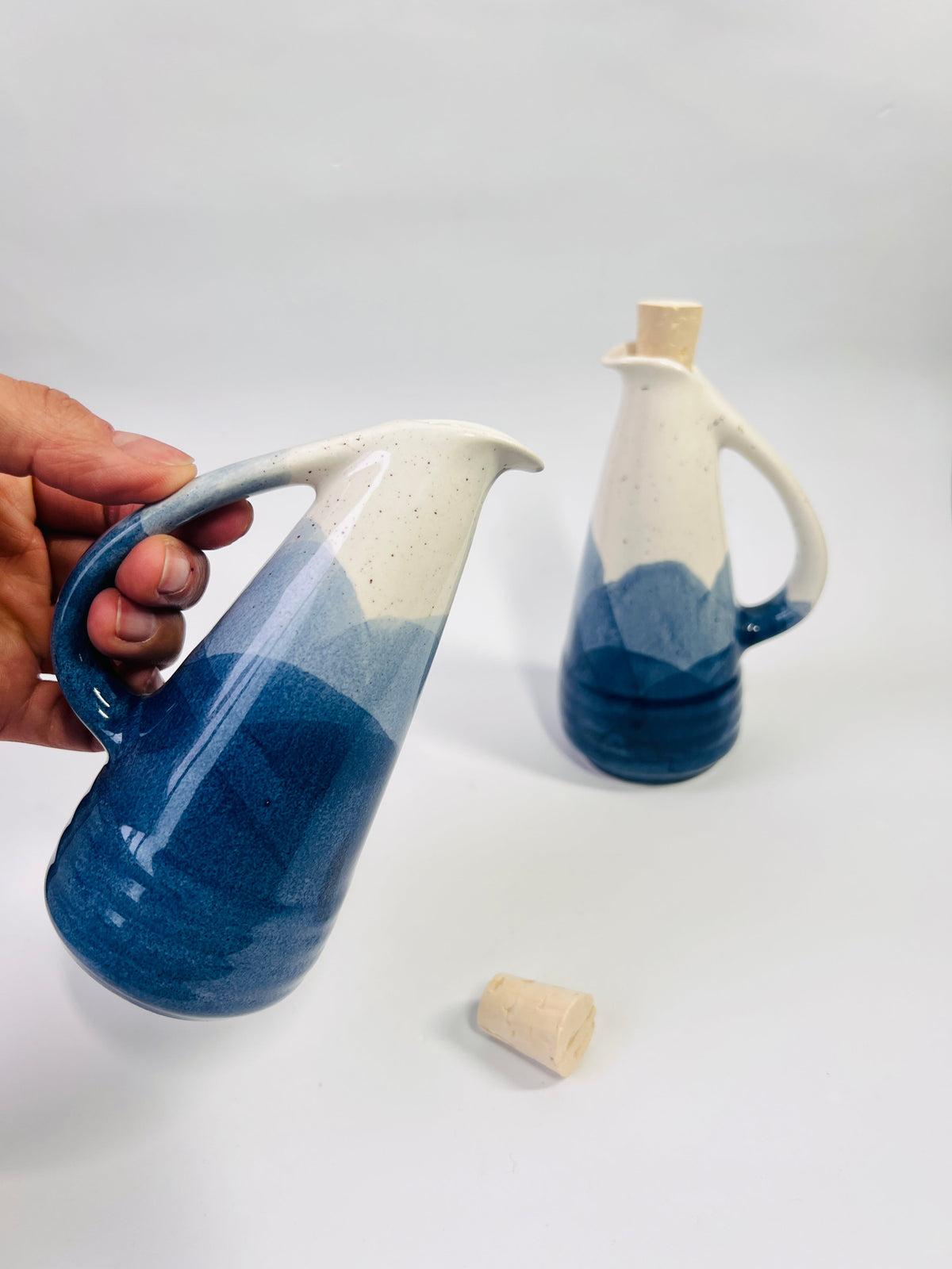 Handmade Ceramic Oil & Vinegar Set | Colombian Pottery-1